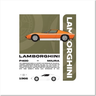 1966 Lambo Miura Posters and Art